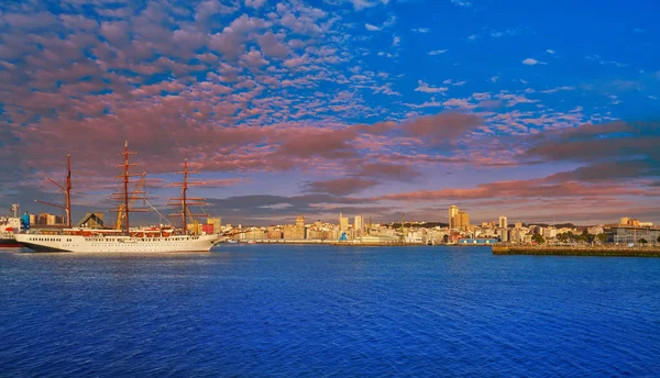 Coruna Port Sunrise Galicia Spain — Stock Photo, Image