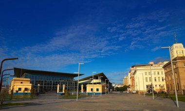 La Coruna cepheler İspanya Galiçya Port yakınındaki