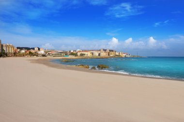 Galicia İspanya'nın La Coruna Riazor beach