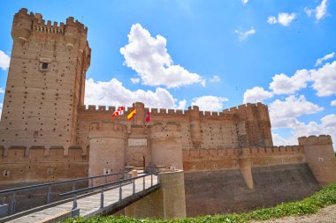 Valladolid Kastilya Leon, İspanya Mota şatoda Medina del Campo Köyü