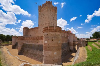Valladolid Kastilya Leon, İspanya Mota şatoda Medina del Campo Köyü