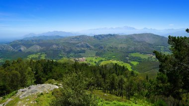 Mirador del Fitu viewpoint Fito in Asturias of Spain clipart