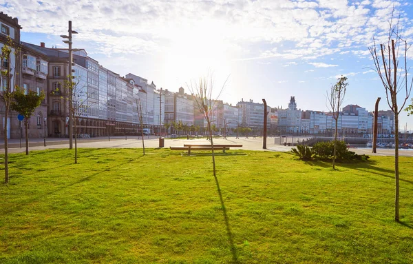 Fachadas Coruña Cerca Puerto Galicia España — Foto de Stock