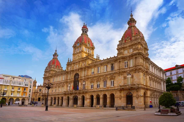 Ayuntamiento Coruña Plaza María Pita Galicia España — Foto de Stock