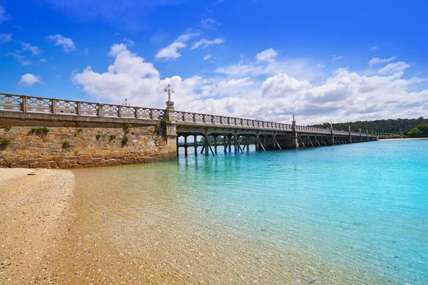 La Toja Toxa island bridge in Pontevedra of Galicia spain