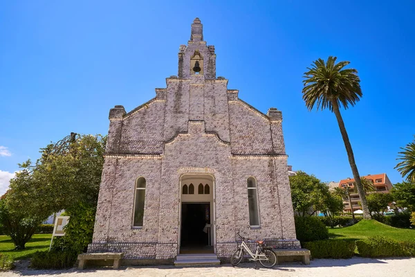 Toja Island Toxa Kapelle Aus Muscheln Pontevedra Galicia Spanien — Stockfoto