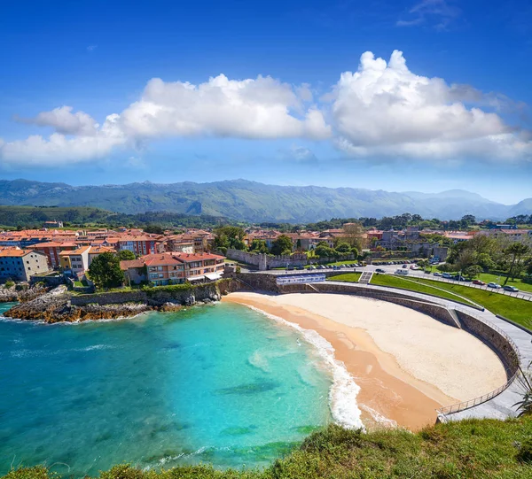 Plage Llanes Sablon Dans Les Asturies Espagne — Photo