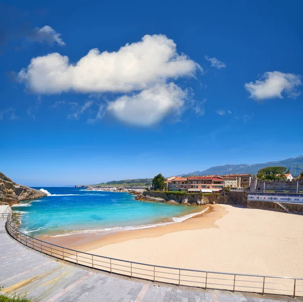Llanes Sablon Beach Asturias Spanyolország — Stock Fotó