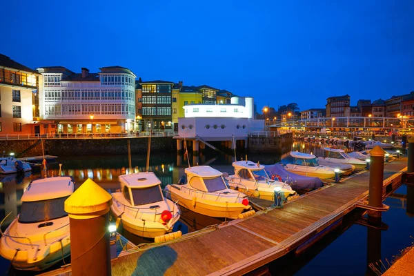 Llanes Port Plaisance Coucher Soleil Dans Les Asturies Espagne — Photo