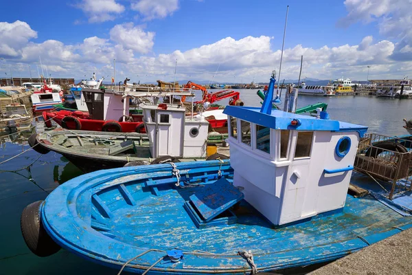 Grove Ogrove Hamnen Med Fiskebåtar Arosa Floden Galicien Spanien Pontevedra — Stockfoto
