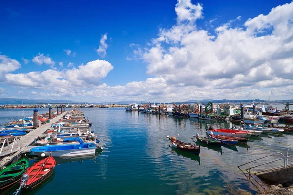 Grove Ogrove Hamnen Med Fiskebåtar Arosa Floden Galicien Spanien Pontevedra — Stockfoto