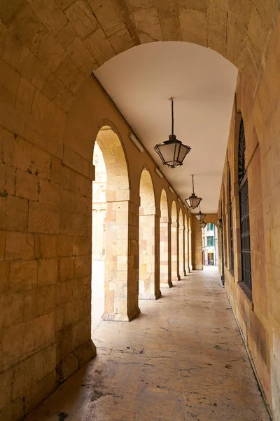 Oviedo Stad Stadhuis Arcade Ayuntamiento Asturias Spanje — Stockfoto