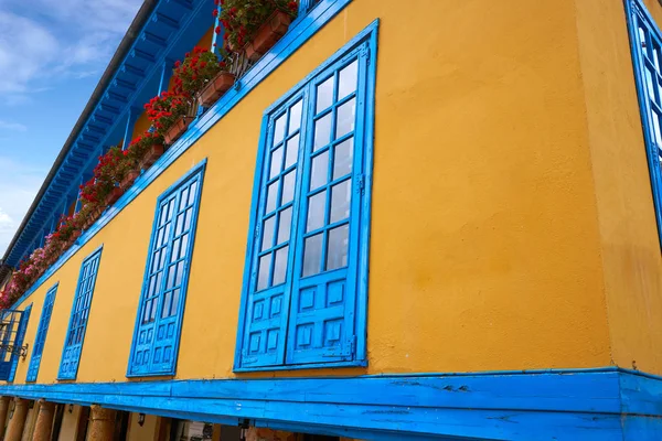 Façades Colorées Oviedo Dans Les Asturies Espagne — Photo