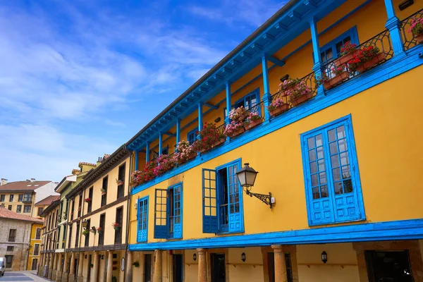 Oviedo Bunte Fassaden Asturien Von Spanien — Stockfoto