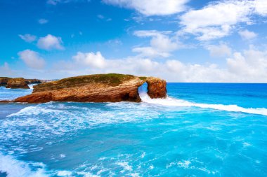 Playa las catedrales Catedrais plaj Lugo İspanya Ribadeo Galiçya