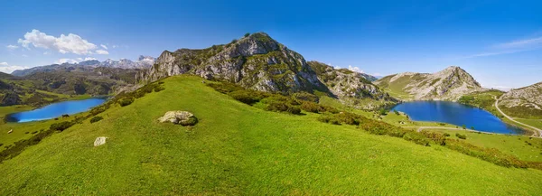 Enol Ercina Lakes Panoramic Picos Europa Asturias Spain — Stock Photo, Image