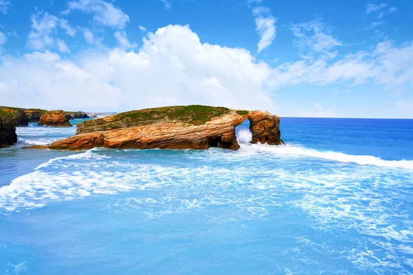 Playa Las Catedrales Playa Catedrales Ribadeo Galicia Lugo España — Foto de Stock