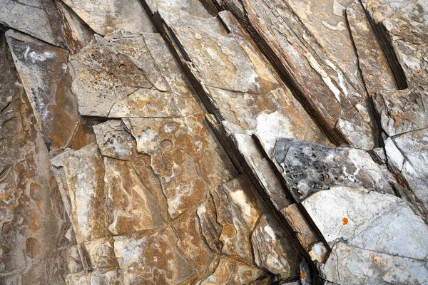 Slate Stone Texture Playa Las Catedrales Ribadeo Galicia Spain — Stock Photo, Image