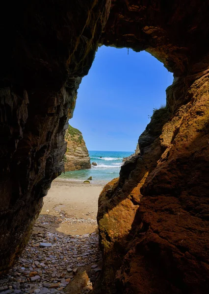 Playa Las Catedrales Catedrais Beach Galicji Ribadeo Lugo Hiszpania — Zdjęcie stockowe