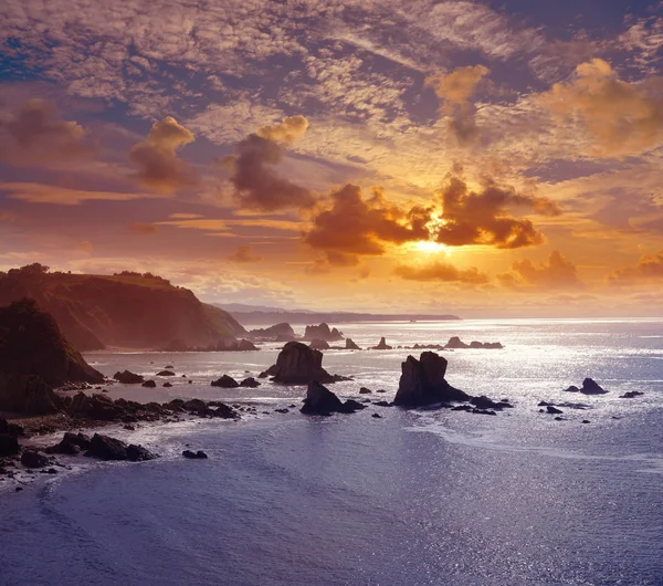 Playa Del Silencio Cudillero Astúrias Espanha — Fotografia de Stock