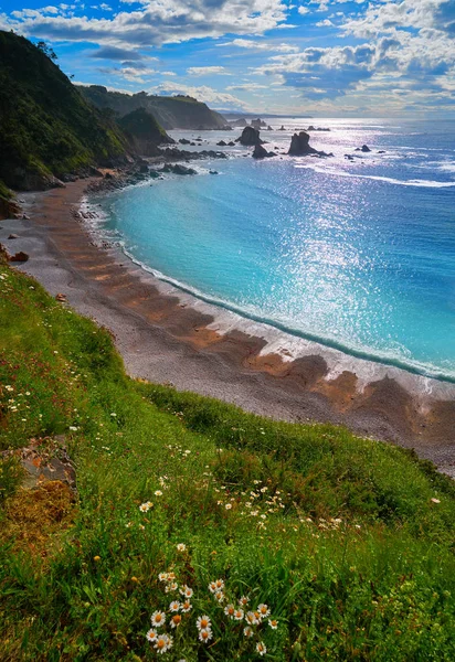 西班牙Cudillero Asturias的Playa Del Silencio — 图库照片