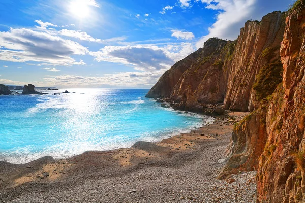 Playa Del Silena Cudilo Asturias Spain — стоковое фото