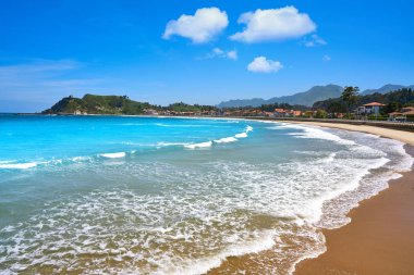 Ribadesella Santa Marina beach Asturias, İspanya