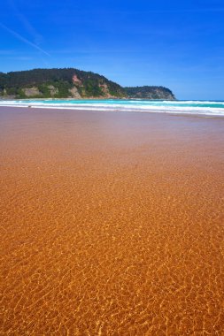 Rodiles Beach in Asturias of spain near villaviciosa river clipart
