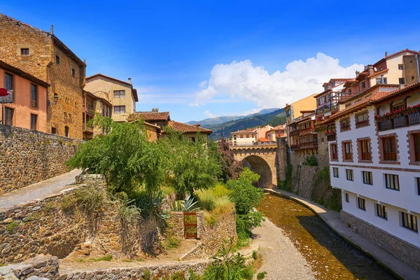 Potes Rivier Quiviesa Deva Een Cantabria Dorp Van Spanje — Stockfoto