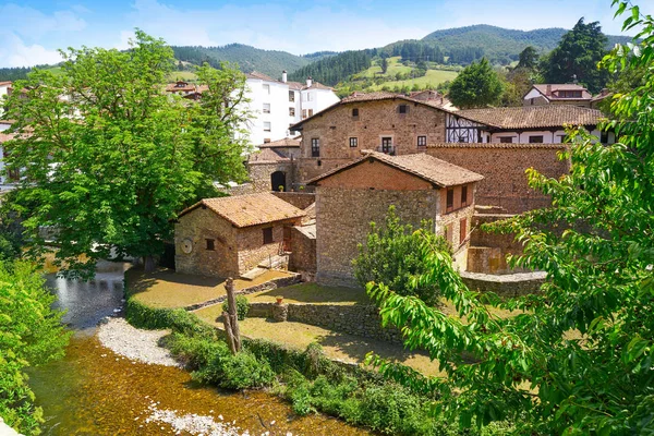 Potes River Quiviesa Deva Cantabria Village Spain — Stock Photo, Image