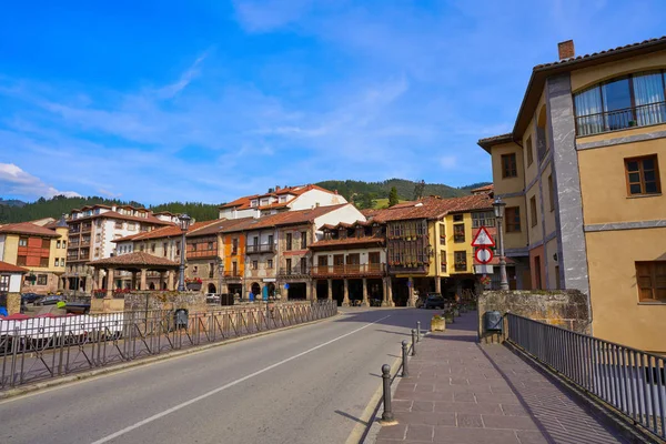 Façades Village Potes Cantabrie Espagne — Photo