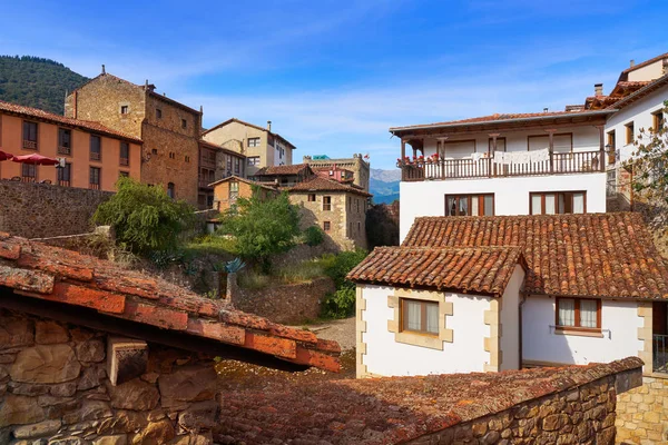 Potes Fasady Wieś Prowincji Kantabria Hiszpania — Zdjęcie stockowe