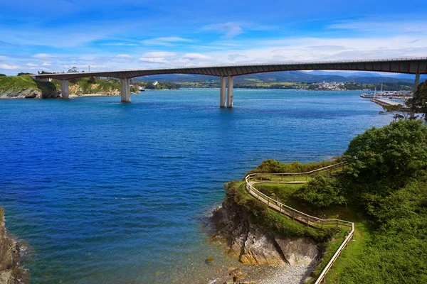 Ribadeo Brücke Über Den Fluss Aus Galicien Spanien — Stockfoto