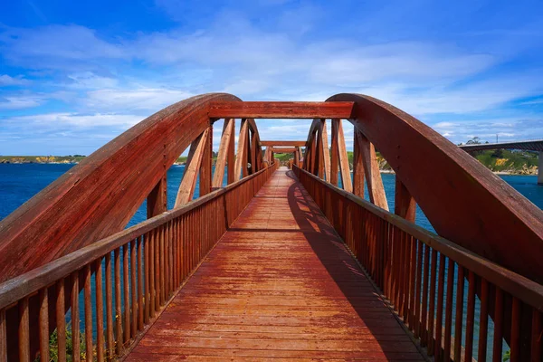 Mirador Del Puente Ribadeo Sobre Río Desde Galicia España — Foto de Stock