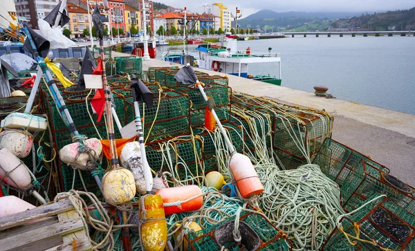 Ribadesella Asturias Halászati Tacke Kikötőben Spanyolország — Stock Fotó