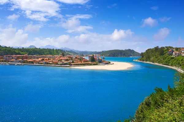 Letecký Pohled Vesnici Ribadesella Španělských Asturiích — Stock fotografie