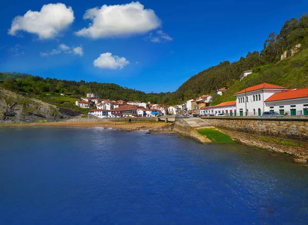 Tazones Vesnice Mořské Pobřeží Pláž Asturias Španělsku — Stock fotografie