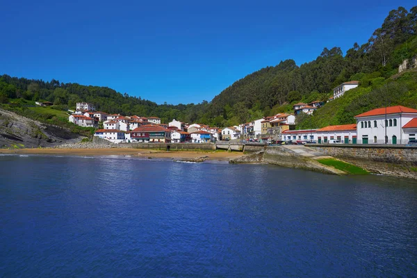 Tazones Skyline Aldeia Praia Astúrias Espanha — Fotografia de Stock