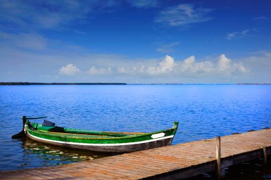 İspanya'nın Valencia El Saler sulak gölde La Albufera