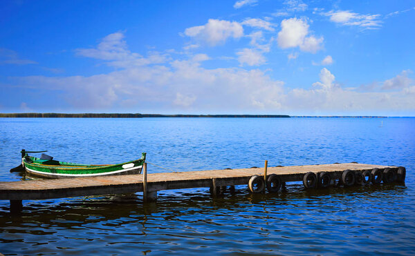 La Albufera lake in Valencia El Saler wetlands of Spain
