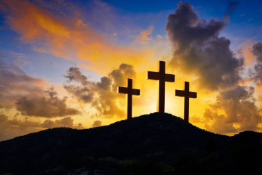 Çarmıha gerilme çapraz Golgota sembolü Hıristiyan din fotoğraf Mount