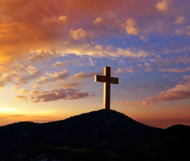 Çarmıha gerilme çapraz Golgota sembolü Hıristiyan din fotoğraf Mount