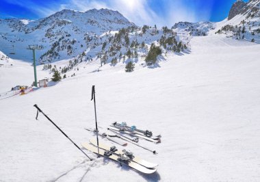 Ordino Arcalis ski resort sector in Andorra at Pyrenees clipart
