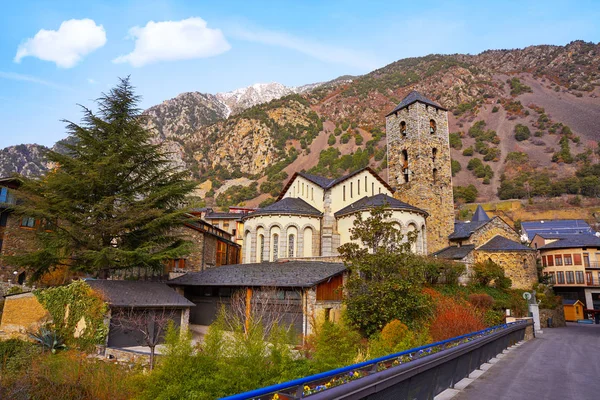 Iglesia Sant Esteve Andorra Vella Los Pirineos — Foto de Stock