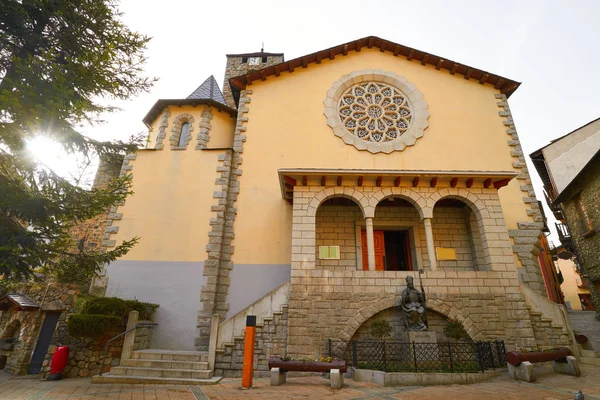 Sant Esteve Church Andorra Vella Pyrenees — Stock Photo, Image