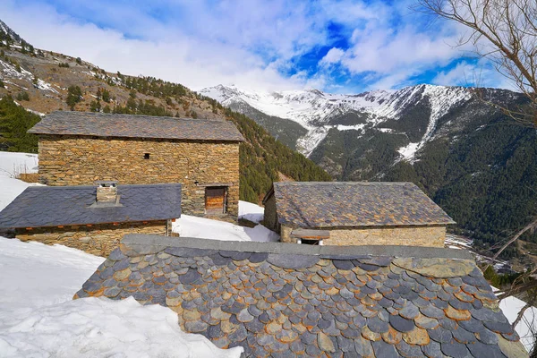 Wieś Arinsal Andorze Pirenejów Słoneczny Dzień — Zdjęcie stockowe