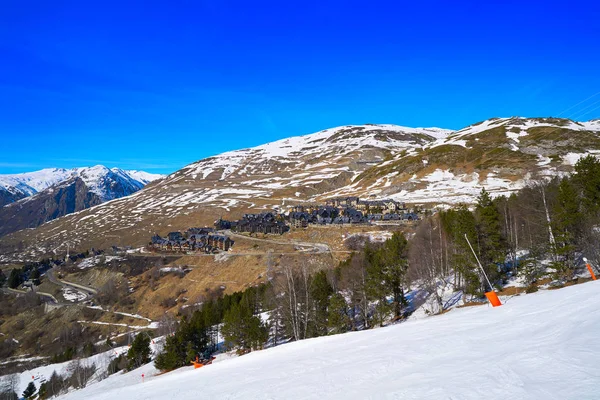 Baqueira Beret Katalonii Lerida Narciarski Miejscu Dolinie Aran Pireneje Hiszpania — Zdjęcie stockowe