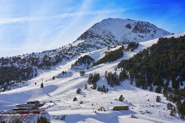 Estância Esqui Grau Roig Andorra Sector Grandvalira Pyreenees — Fotografia de Stock