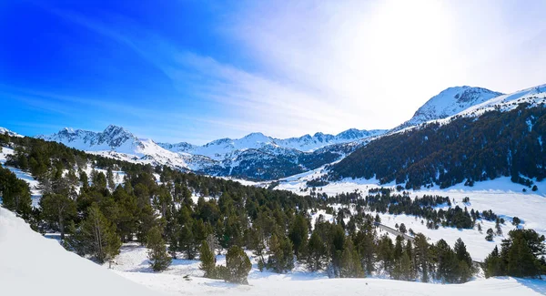 Estância Esqui Grau Roig Andorra Sector Grandvalira Pyreenees — Fotografia de Stock