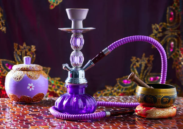 Shisha Rauch Und Klangschale Tibetisch — Stockfoto